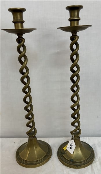 Pr. of 22" Brass Candlesticks - 10 lbs overall (1 of 3)