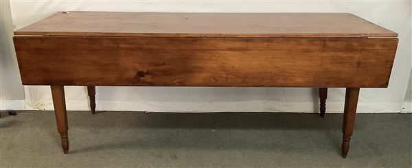 Exceptional 75" Drop Leaf Country Table 27" x 30"h with 2 10" leaves - 50+ lbs