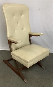 Mid-Cent Rocker, Tufted Vinyl 23"w x 17"d x 42"h - 35 lbs