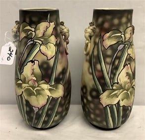 Pr. of 12" Pottery Vases
