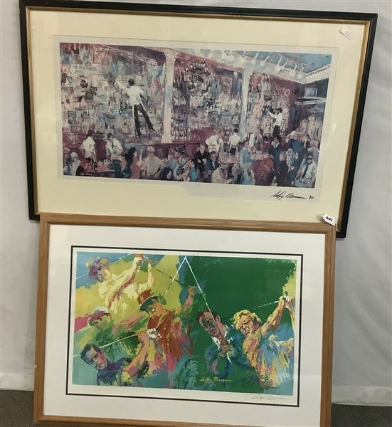 2 Leroy Neiman Framed Lithographs 31" x 46" and 31" x 42" - 20 lbs total (1 of 5)