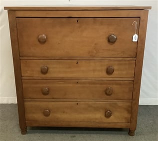 4 Drawer Antique American Chest with Butlers Desk