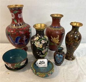 8 Pc. lot of Cloisonne' - 5 lbs total