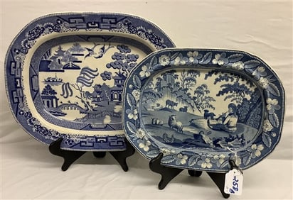 2 Antique English Platters 5 lbs