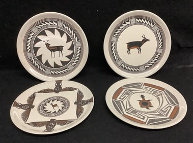 Four Plates by Kay Mallek
