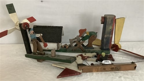 3 Folk Art Whirligigs