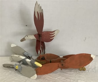 3 Folk Art Whirligigs