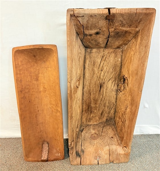 2 Large Antique Trencher Largest - 15" x 36" - approx 25 lbs (1 of 3)