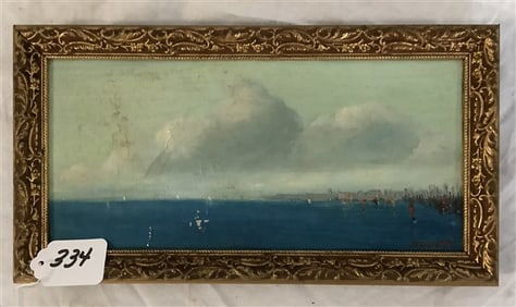19th Cent. Framed o/c signed - 8" x 14" - 2 lbs