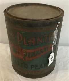 9" "Planters" Peanut tin - 1 lb