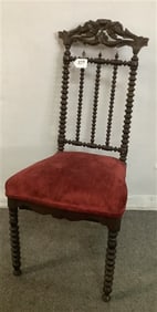 Antique Walnut Spool Chair