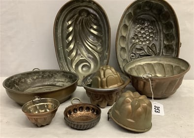 9 Country Copper Molds - 5 lbs