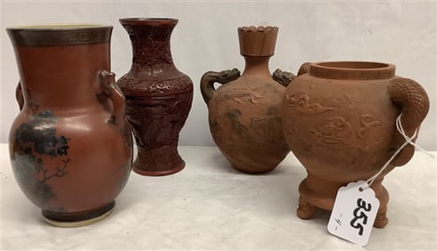 4 Oriental Pots