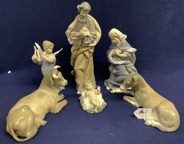 Lladro Nativity Scene - approx 10 lbs tallest figure 15.5"h (1 of 5)