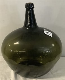 18" Emerald Green Demijohn Bottle 5 lbs