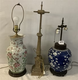 3 Lamps - 28", 27", and 22"h - 25 lbs