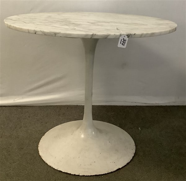 Vintage MCM Saarinen marble Top Tulip Table 36" diam x 29"h - 150 lbs (1 of 3)
