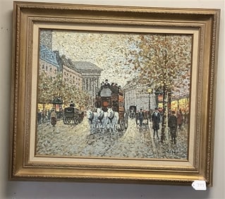Paris Street Scene - o/c 28" x 32"