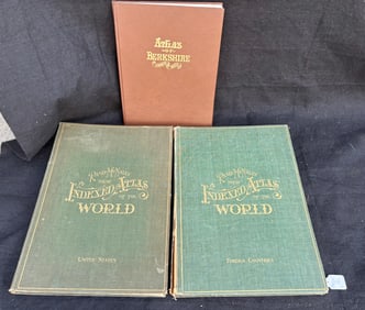 Berkshire County Atlas & 2 Antique Atlas