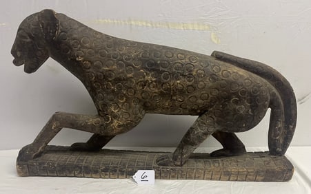 Life Size Carved Folk Art Cat