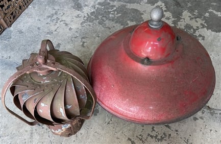 Draft Inducer and Enamel Light Fixture