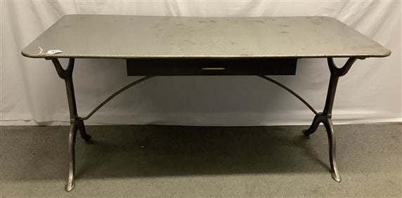 2 Drawer Steel Top Work Table 28" x 59" x 28"h - 75 lbs