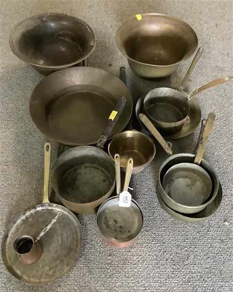 Generous Lot of Vintage Copper Pots and Pans 40+ lbs (1 of 4)