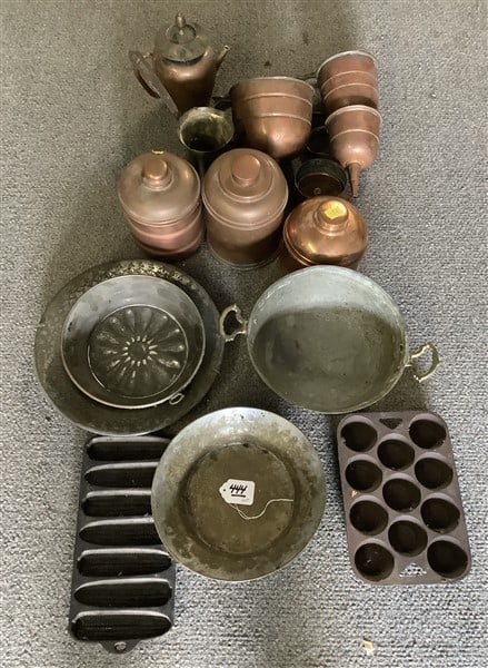 Lot of 125+ Year Old Kitchen Necessities Copper, Brass, and iron (1 of 5)