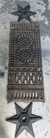 2 Iron Stars and Cast Iron Panel