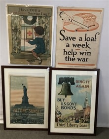 4 World War I Liberty Posters - 5 lbs