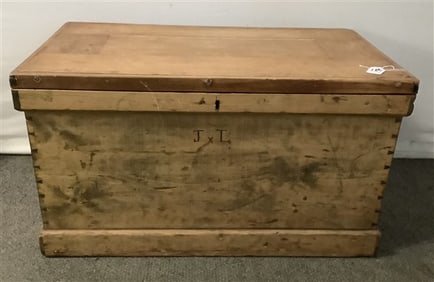 Dovetailed 19th Cent. Work Chest 21" x 21" x 27" - 30 lbs