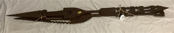 Two 60" Antique Wooden Carvings - 3 lbs