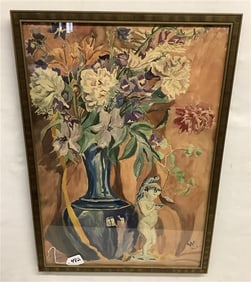 Framed Watercolor, Signed 21" x 30" - 3 lbs