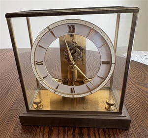 MCM Mantle Clock - 8.5" x 8.5" x 4"deep 6 lbs