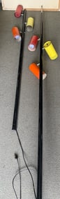Pr. of Tension Pole MCM Lamps - Trienovale Atomic