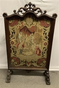 Antique Carved Chinese Screen 28" x 50" - 10 lbs