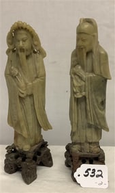 Two 8" Stone Figures - Approx 5 lbs