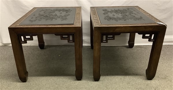 Pr. of Carved Oriental Low Tables 18" x 26" x 17"h - 30 lbs (1 of 4)