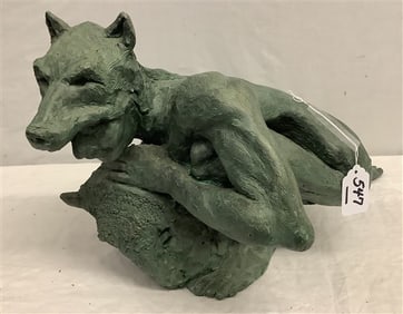 Terra-Cotta Mythica Sculpture - 12" x 22" 10 lbs