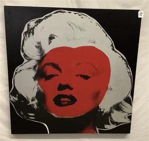 Framed Image on Canvas, Marilyn Monroe 39" squared - 2 lbs