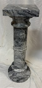 3 Pt. Gray Marble Pedestal - 32"h 125+ lbs