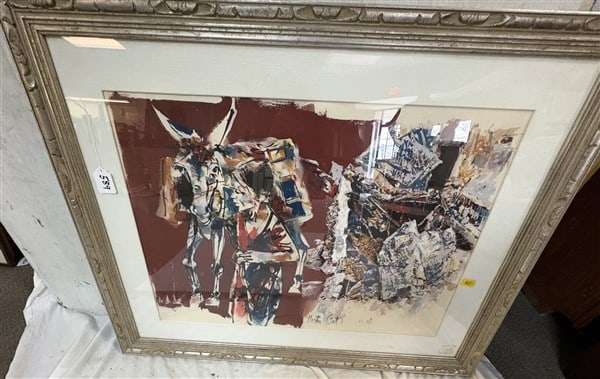 Large Signed Watercolor - 32"x 39" (1 of 4)