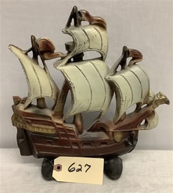 Cast Iron Ship Doorstop - Dayton Co 1930 11" x 12" - 5 lbs