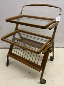 Mid-Cent Maple Bar Cart