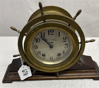 Seth Thomas Ship Wheel Clock 12 lbs