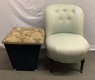 2 Designer Parlor Accessories Hassock 18" square x 19"h