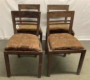 4 Decorated Anglo-Indian Side Chairs 17"w x 16"d x 31"h - approx 50 lbs