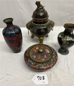 4 Pc. Cloisonne' Lot - 5 lbs