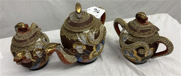 3 pc. Satsuma Tea Set 4 lbs