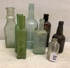 8 Bottles - Tallest 11"h & smallest 4.5"h 3 lbs